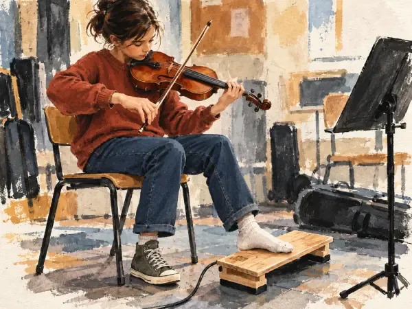 Illustration d'une planche musicale vibrante