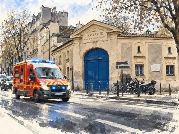 Illustration de véhicules de secours parisiens