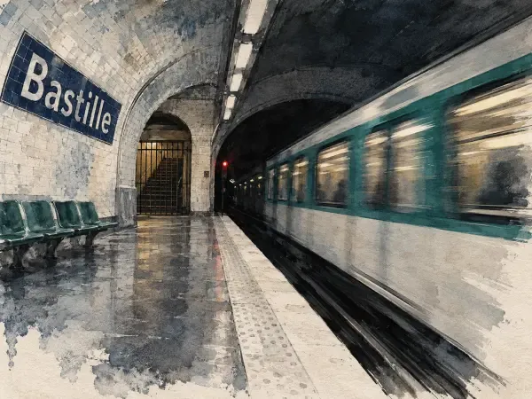 Illustration - Station de métro parisienne