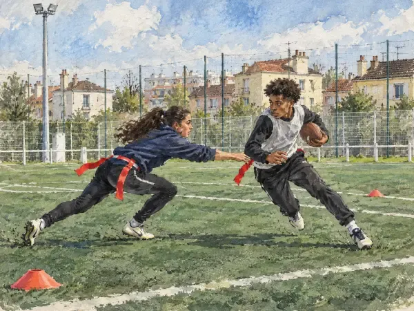 Illustration d'un match de football américain