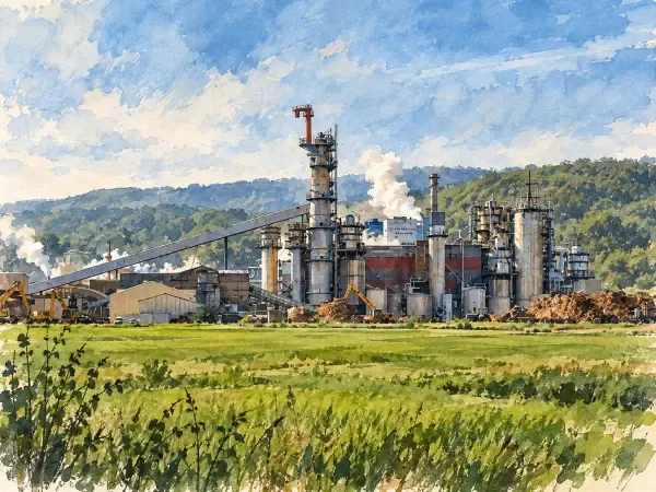 Illustration - Usine papetière de Saint-Gaudens