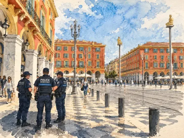 Illustration - Centre-ville de Nice sous surveillance