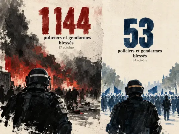 Illustration de manifestations et du maintien de l'ordre