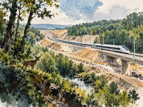 Illustration - train et biodiversité