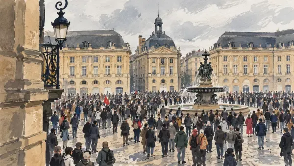 Illustration - Manifestation dans les rues de Bordeaux