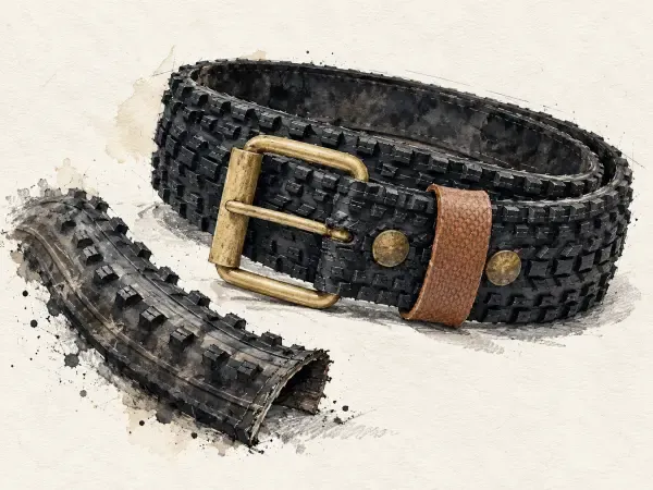 Illustration - Ceinture en pneu de vélo