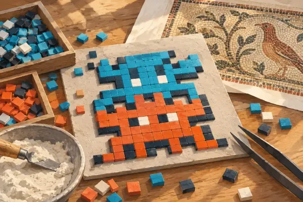Illustration - Mosaïque en carreaux de céramique
