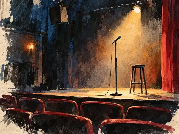 Illustration d'une scène de stand-up