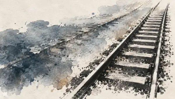 Illustration - Voie ferrée près de Miramas