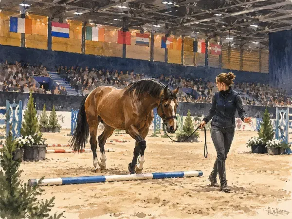 Illustration - Cavaliers et chevaux à Eurexpo