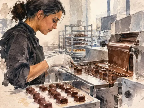 Illustration - Fabrication artisanale de chocolats