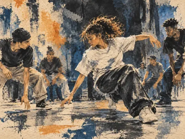 Illustration - Danseurs hip-hop sur scène