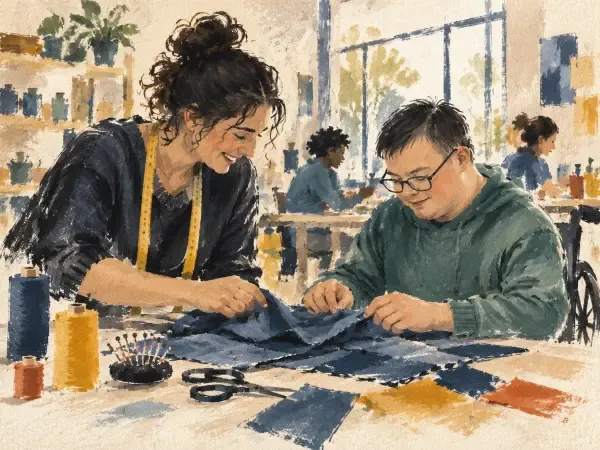 Illustration d’un atelier associatif inclusif