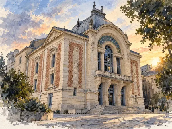 Illustration - façade du théâtre Legendre à Évreux