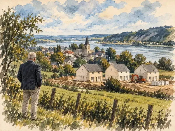 Illustration - trois pavillons au Landin