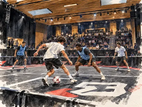 Illustration - Joueurs de street football en compétition