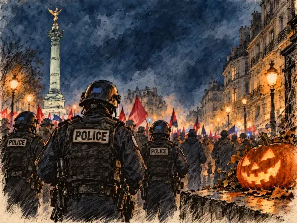 Illustration de manifestations et restrictions pour Halloween